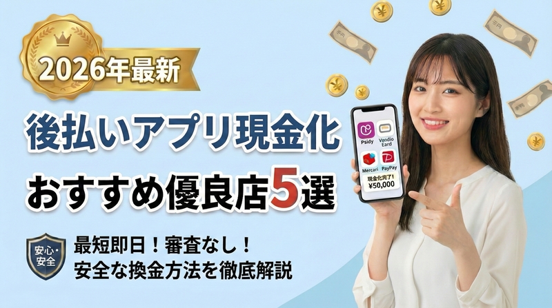 審査なし!後払いアプリ現金化できるおすすめ優良店を徹底比較【2026年最新】