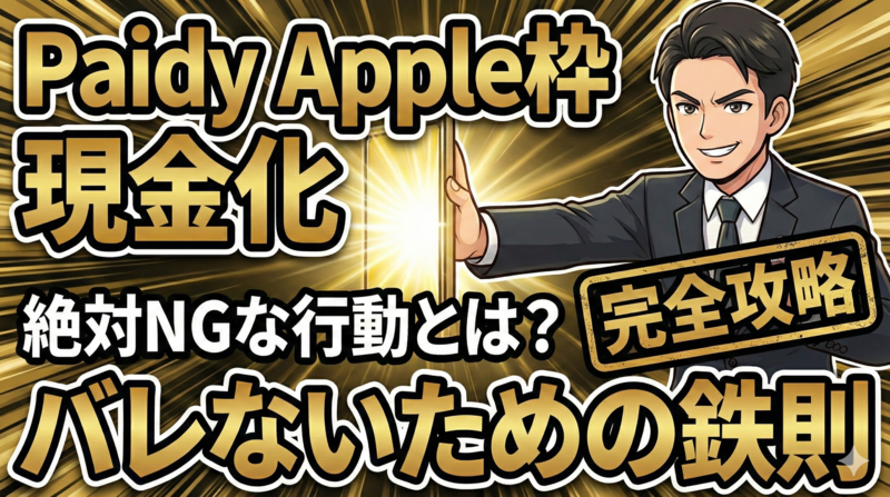 ペイディApple専用枠で現金化は危険?バレる仕組みと安全対策を攻略